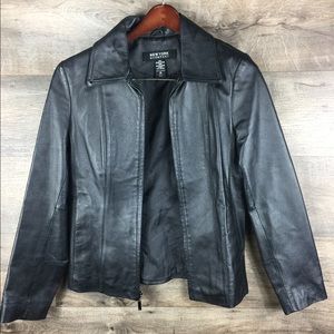 New York Company genuine leather jacket women